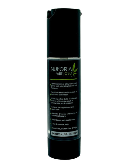 NuForia Cannabis Infused Water Based Lubricant - 50ml